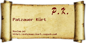 Patzauer Kürt névjegykártya
